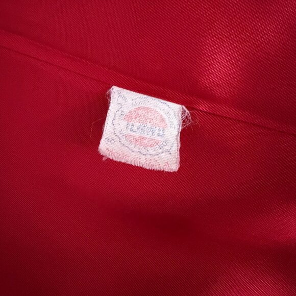 Vintage Morton Bernard Harve Women's Red Wool Trench Coat Black Size 4P FLAWS - Picture 9 of 12